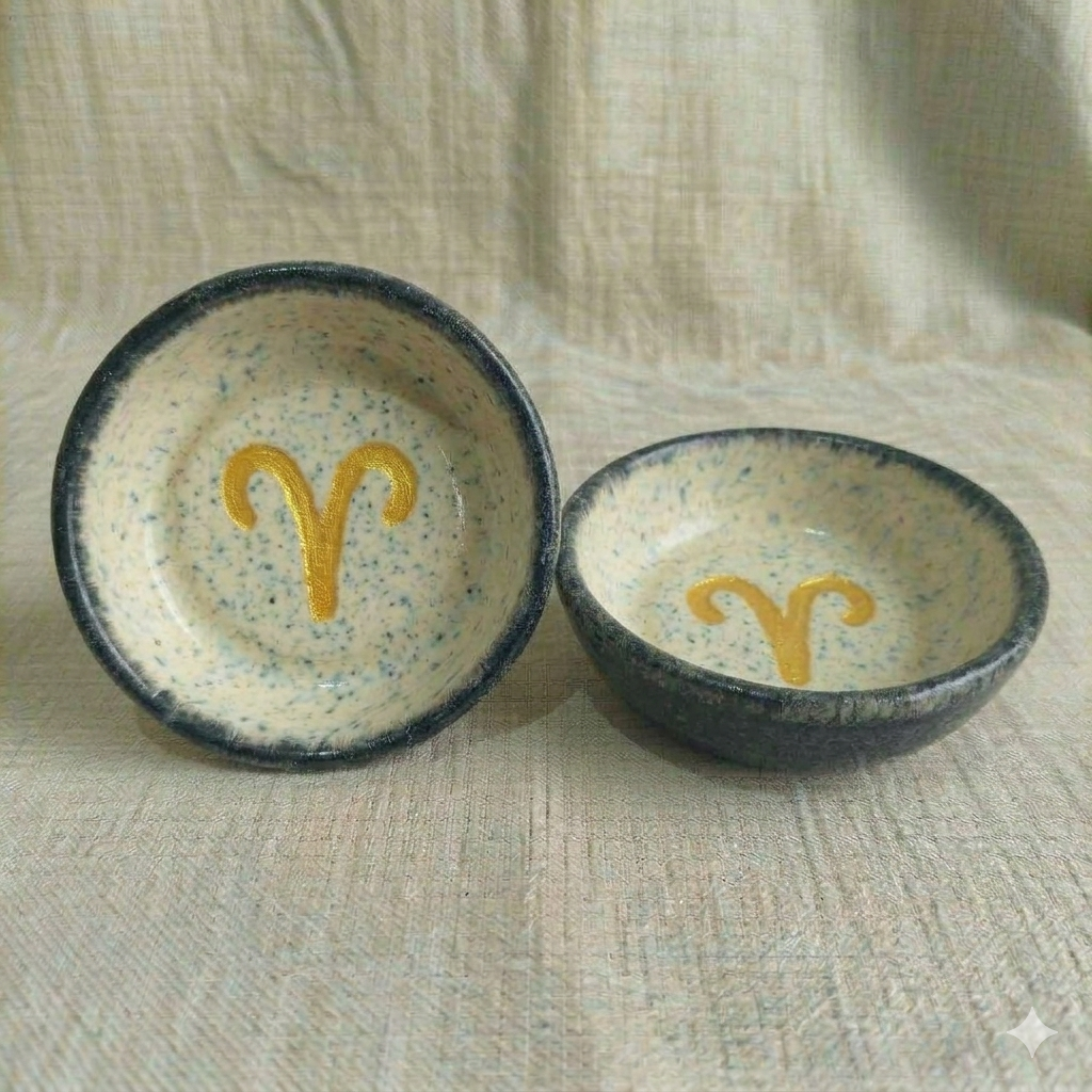 Porta Treco Signos em Cerâmica Fria - Feito à Mão