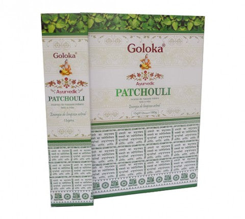 Incenso Indiano Goloka Ayurvedic Patchouli Massala – Conexão interior