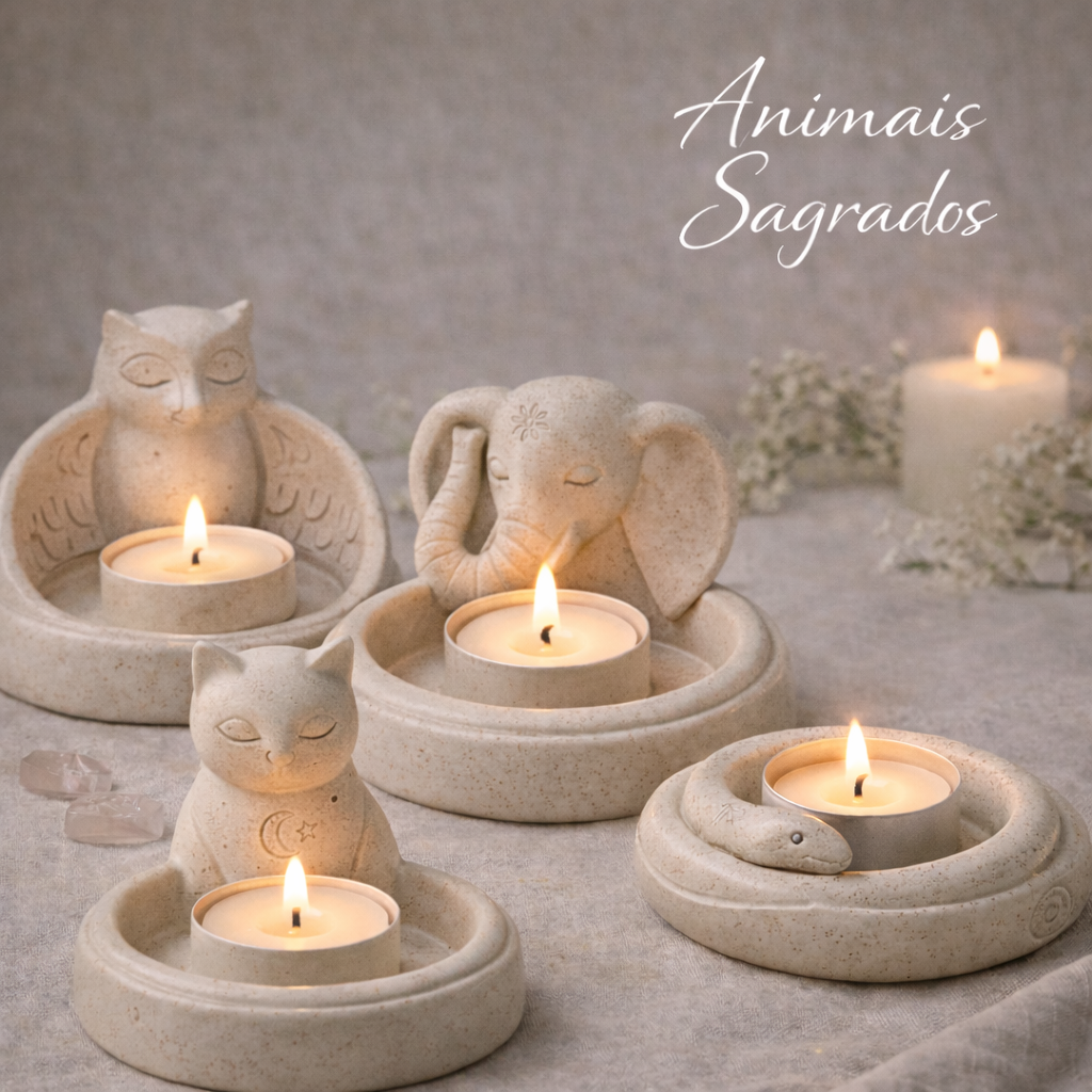Coleção Animais Sagrados – Porta Velas Espirituais