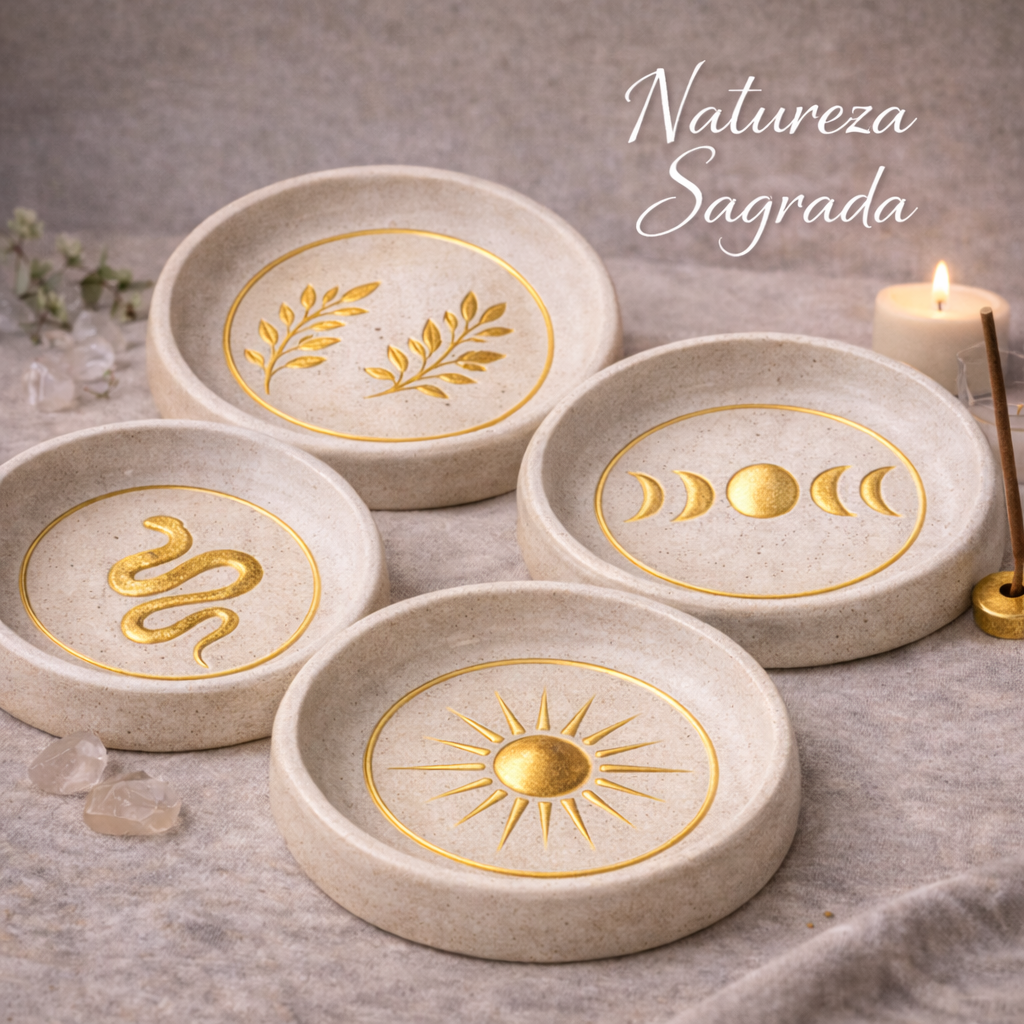Coleção Natureza Sagrada – Pratos de Altar Espirituais