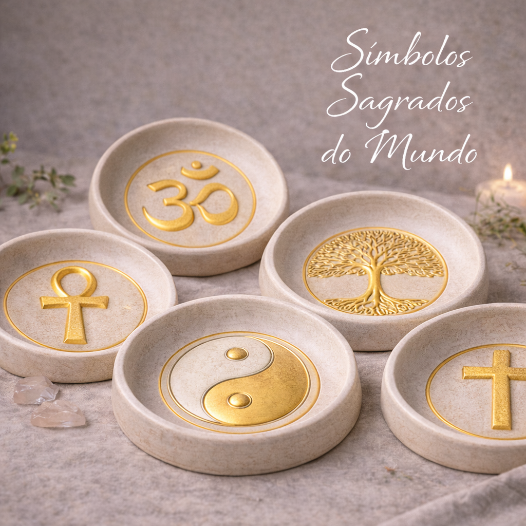 Coleção Símbolos Sagrados do Mundo – Pratos de Altar Espirituais