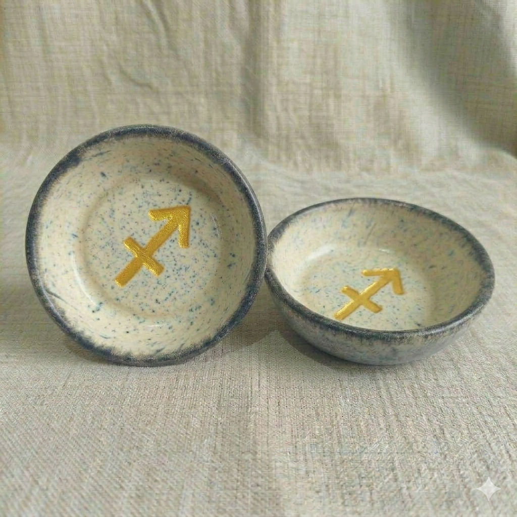 Porta Treco Signos em Cerâmica Fria - Feito à Mão