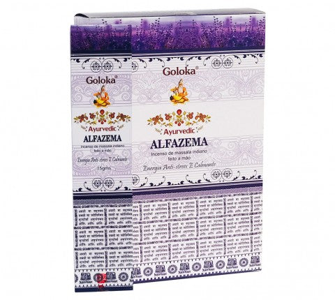 Incenso Indiano Goloka Ayurvedic Alfazema Massala – Energia Anti-stress e Calmante