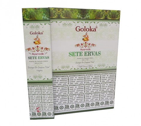 Incenso Indiano Goloka Ayurvedic Sete Ervas Massala – Limpeza, Proteção e Harmonização Energética