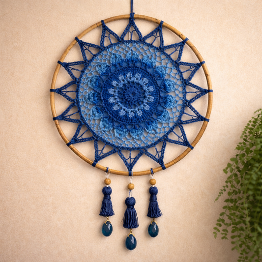 Mandala de Crochê Artesanal - Decoração Boho
