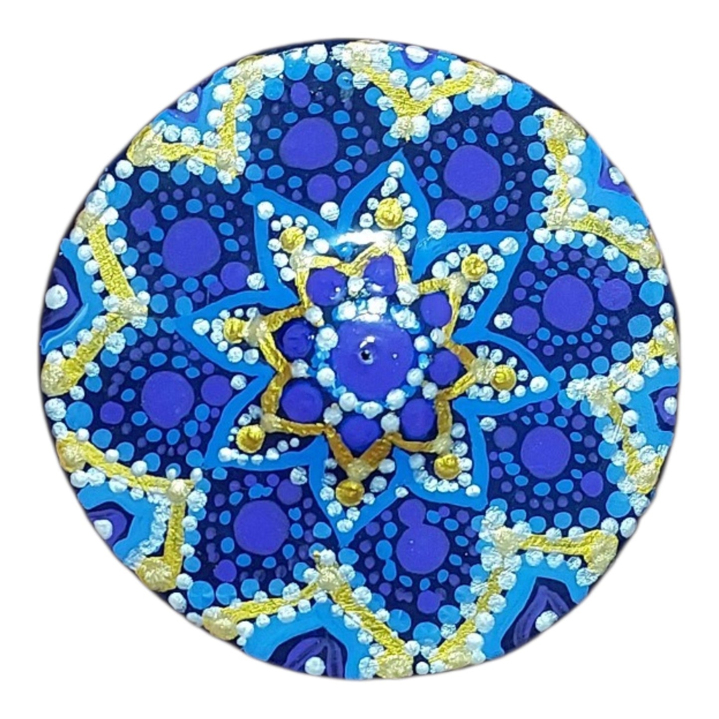 Incensário Mandala Pintado a Mão 10cm