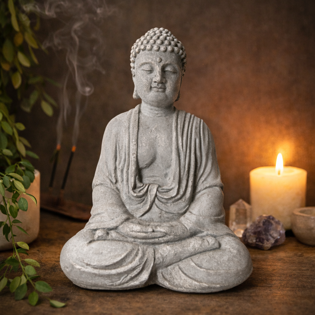 Escultura Buda em meditação