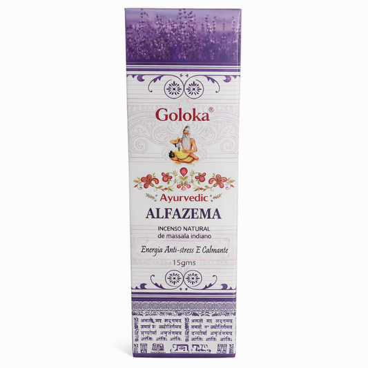 Incenso Indiano Goloka Ayurvedic Alfazema Massala – Energia Anti-stress e Calmante