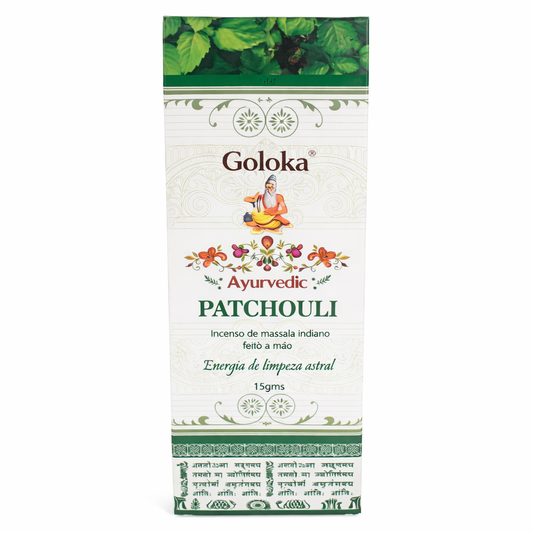 Incenso Indiano Goloka Ayurvedic Patchouli Massala – Conexão interior