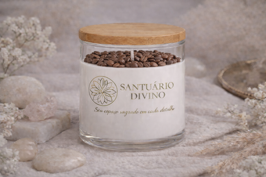 Vela Perfumada Prosperidade – Café com Canela 100gr